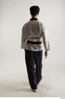 Lan  1 back view dressed kimono dress sports walking…